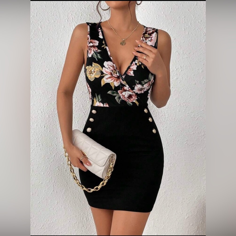 Floral bodycon dress